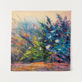 Olie schilderbloemen, korenbloem, madeliefje in ve wandkleed (Voorkant)