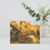 Olie schilderen ~ Gepensioneerd op postKaart (Staand voorkant)