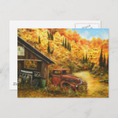 Olie schilderen ~ Gepensioneerd op postKaart (Voorkant / Achterkant)