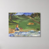 Olie schilderen Origineel in drukdag in Park Sar Canvas Afdruk (Voorkant)