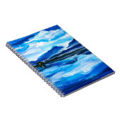 Olie Schilderen van de schemering van het bergmeer Notitieboek (Rechterzijde)