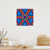Olie-schilderij multicolor caleidoscoop poster (Keuken)