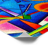 Olie-schilderij multicolor caleidoscoop poster (Hoek)