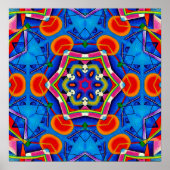 Olie-schilderij multicolor caleidoscoop poster (Voorkant)