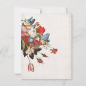 Olie Schilderij Stilleven Bloemstuk Post-huwelijk  RSVP Kaartje (Achterkant)