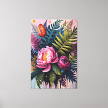 Olie Schilderij van Bloemen & Bladeren
