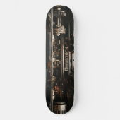 Olie-schilderij van industriële machineversnelling persoonlijk skateboard (Voorkant)