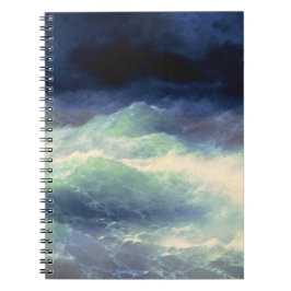 Olie-schilderij van oceaan golven Fijne Kunst Muse Notitieboek