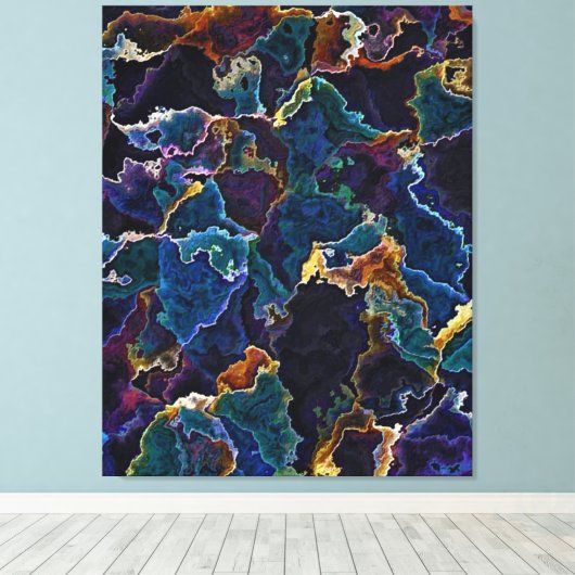 Olie Slick Canvas Afdrukken (Insitu (Houten vloer))