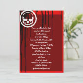 Olie Slick Skull Rockabilly Gothic Wedding Kaart (Staand voorkant)