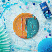 Olie Verf abstract Kunstontwerp Papieren Bordje (Feest)