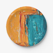 Olie Verf abstract Kunstontwerp Papieren Bordje (Voorkant)