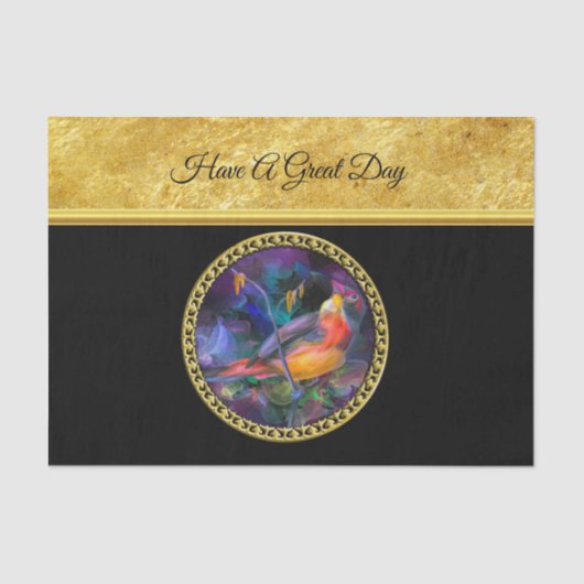 Olie verfgele oranje en paarse mest tissuepapier (Voorkant)