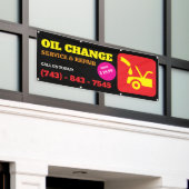 Olie verversen Aangepaste banner (Buitenkant Gebouw)