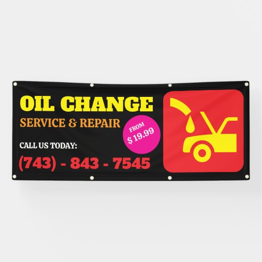Olie verversen Custom Banner (Horizontaal)