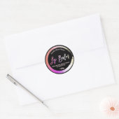 Olieachtige verf lipbalm etiketjes ronde sticker (Envelop)