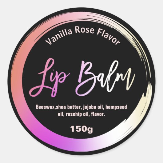 Olieachtige verf lipbalm etiketten (Voorkant)