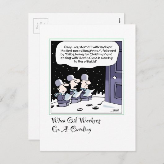 Oliearbeiders Vakantie Kaart - d (Voorkant / Achterkant)