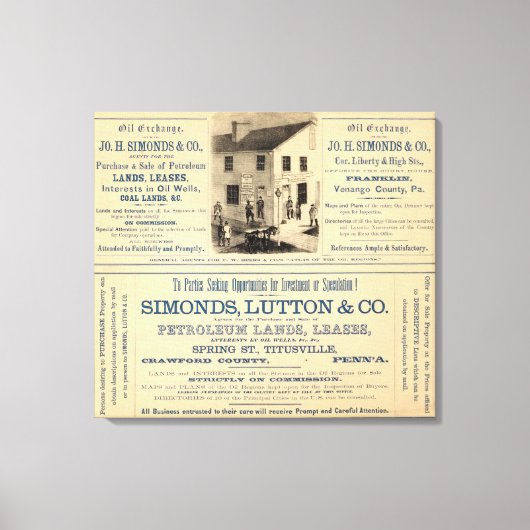 Oliebeurs, ondernemingen uit Simonds Canvas Afdruk (Voorkant)