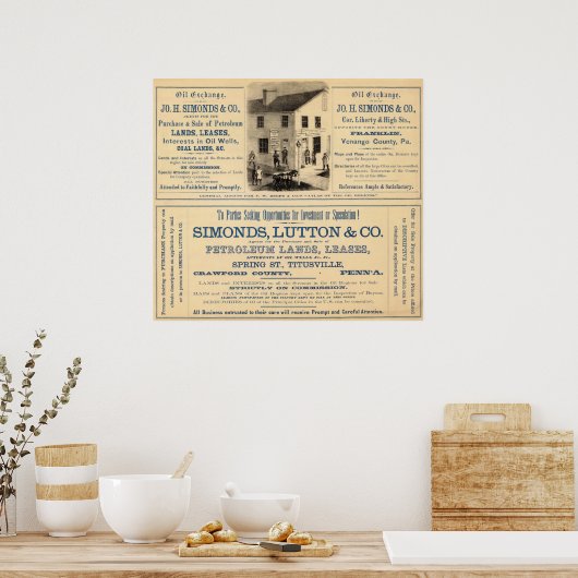 Oliebeurs, ondernemingen uit Simonds Poster (Keuken)