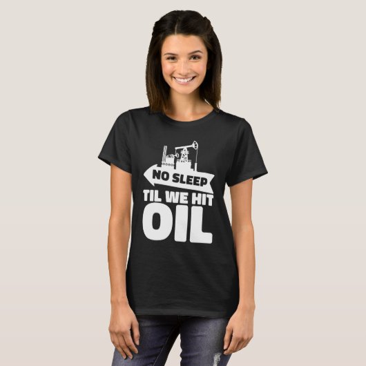 Olieboorplatform Fracker Fracking Olieveld T-shirt (Voorkant volledig)