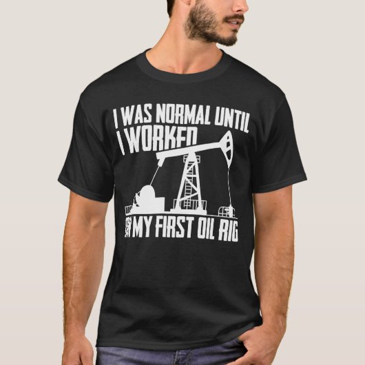 Olieborende fracker Fracking Oilfield T-shirt (Voorkant)