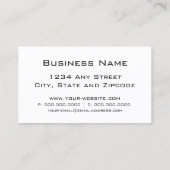 Olieborende rig Silhouette, metalen blik Visitekaartje (Achterkant)