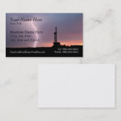 Olieboringen, bliksem, Paarse hemel Visitekaartje (Voorkant / Achterkant)