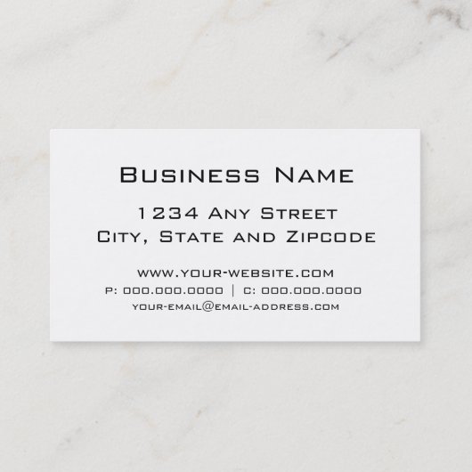 Olieboringen, bliksem visitekaartje (Achterkant)