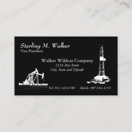 Olieboringen en oliepompeenheden visitekaartje