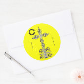 Oliebron Driller, Wellhead, Sticker, Olieveld, Oli Ronde Sticker (Envelop)