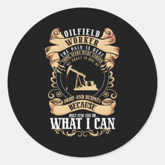Oliebron Olieveld Oilfield Prullenbak Arbeider Rou Ronde Sticker