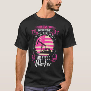 Oliebron Olieveld Oilfield Prullenbak Arbeider Rou T-shirt