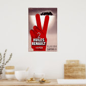 Olieën Renault Vintage Auto Poster (Keuken)