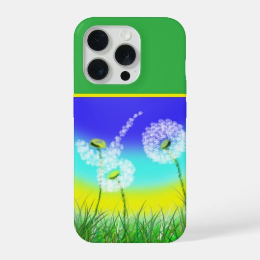 Oliegeschilderde Paardenbloem Onkruidklok, iPhone Hoesje (Achterkant)