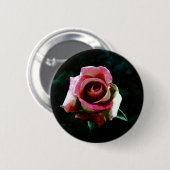 Oliegeschilderde roos ronde button 5,7 cm (Voorkant /achterkant)