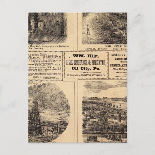 Oliehoudende boerderijen briefkaart (Voorkant)