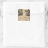 Oliehoudende boerderijen vierkante sticker (Tas)
