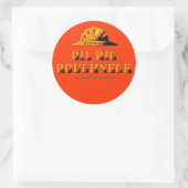 Olieinstallatie Ruwhals, Olieveld Sticker, Boorins Ronde Sticker (Tas)