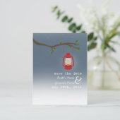 Olielamp Camping / Outdoor Avond Save the Date Aankondigingskaart (Staand voorkant)