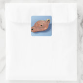 Olielamp van Milo Vierkante Sticker (Tas)