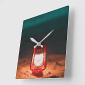 Olielamp Vierkante Klok (Hoek)