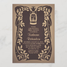 Olielantaarn en eikenboom rustiek vrijgezellenfees