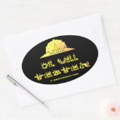 olieman, goed tester, olieveld, olie, gas, hard Pe Ovale Sticker (Envelop)