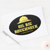 Oliemannetje, Olietuig Ruwhals, Zwart Goud, Gas, G Ovale Sticker (Envelop)