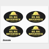 Oliemannetje, Olietuig Ruwhals, Zwart Goud, Gas, G Ovale Sticker (Vel)