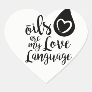 Oliën zijn mijn Liefde Taal hart stickers