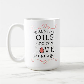 Oliën zijn mijn liefdestaal mok koraal/roze