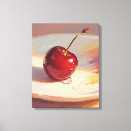 Oliepastel kers canvas afdruk