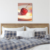 Oliepastel kers canvas afdruk (Insitu (Slaapkamer))